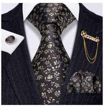 Load image into Gallery viewer, Mens Designer Silk Tie Handkerchief Set Gift Business - Many Colours &amp; Sizes
