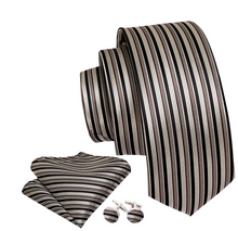 Load image into Gallery viewer, Mens Designer Silk Tie Handkerchief Set Gift Business - Many Colours &amp; Sizes
