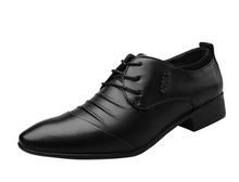 Load image into Gallery viewer, British Slip On Split Leather Pointed Toe Shoes Business Wedding Formal Shoes - Many Colours &amp; Sizes
