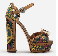 Load image into Gallery viewer, Luxury Women&#39;s Crystal Faux-Pearl Embellished Platform Chunky Heel

