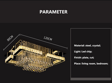 Load image into Gallery viewer, &quot;Arna&#39;s Luxury  Collection&quot; Chandelier K9 Crystal LED Ceiling Chandelier - L100cm x W80 + 80W
