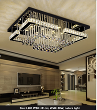 Load image into Gallery viewer, &quot;Arna&#39;s Luxury  Collection&quot; Chandelier K9 Crystal LED Ceiling Chandelier - L100cm x W80 + 80W
