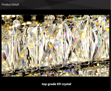 Load image into Gallery viewer, &quot;Arna&#39;s Luxury  Collection&quot; Chandelier K9 Crystal LED Ceiling Chandelier - L90cm x W70 + 68W
