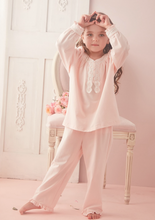 Load image into Gallery viewer, Arna Royal Gown Collection - Luxury Girls Pyjama Set 100% Cotton/Lace - Many Sizes

