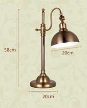 Load image into Gallery viewer, Arna Royal Collection - Retro LED Wrought Iron Plated Desk Table Lamp
