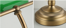 Load image into Gallery viewer, Arna Royal Collection - Nordic Retro Vintage Table Lamps Pull Switch Classical Green Glass Desk Lamp
