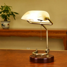 Load image into Gallery viewer, Arna Royal Collection - Classical Vintage Banker Lamp E27 Table Lamp Glass Lampshade Desk Lights 90V-240V

