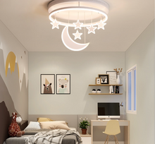 Load image into Gallery viewer, Arna Royal Collection - Children&#39;s Star Moon Hanging Lights LED Chandeliers
