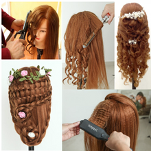 Load image into Gallery viewer, Girls Professional 85% Real Human Hair Mannequin Hair Training &amp; Makeup - (Perfect Gift)
