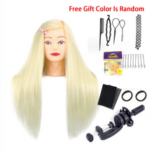 Load image into Gallery viewer, Girls Professional 85% Real Human Hair Mannequin Hair Training &amp; Makeup - (Perfect Gift)
