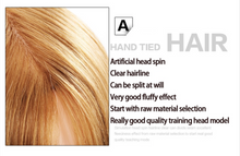 Load image into Gallery viewer, Girls Professional 85% Real Human Hair Mannequin Hair Training &amp; Makeup - (Perfect Gift)
