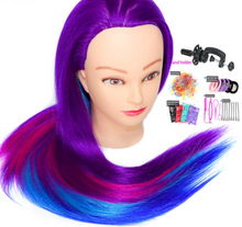 Load image into Gallery viewer, Girls Professional Synthetic Hair Mannequin for Training &amp; Makeup - (Perfect Gift)
