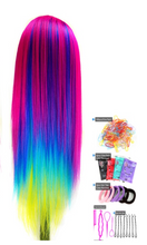 Load image into Gallery viewer, Girls Professional Synthetic Hair Mannequin for Training &amp; Makeup - (Perfect Gift)
