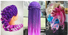 Load image into Gallery viewer, Girls Professional Synthetic Hair Mannequin for Training &amp; Makeup - (Perfect Gift)
