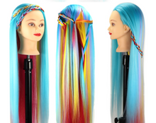 Load image into Gallery viewer, Girls Professional Synthetic Hair Mannequin for Training &amp; Makeup - (Perfect Gift)
