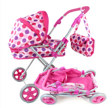 Load image into Gallery viewer, Arna Lisa Collection - Girls Doll Pram/Stroller - Many Styles
