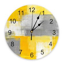 Load image into Gallery viewer, Deluxe &quot;Arna Royal Clock Collection&quot; Oil Painting Abstract Geometric Wall Clock - Many Colours
