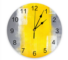 Load image into Gallery viewer, Deluxe &quot;Arna Royal Clock Collection&quot; Oil Painting Abstract Geometric Wall Clock - Many Colours
