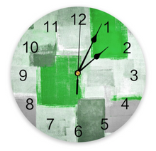 Load image into Gallery viewer, Deluxe &quot;Arna Royal Clock Collection&quot; Oil Painting Abstract Geometric Wall Clock - Many Colours
