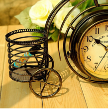 Load image into Gallery viewer, Deluxe &quot;Arna Royal Clock Collection&quot;  Wrought Iron Bicycle Double Sided Silent Desktop Clock
