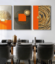 Load image into Gallery viewer, Arna&#39;s Luxury Painting Collection - Nordic Abstract Golden Canvas Paintings - Many Styles
