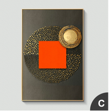 Load image into Gallery viewer, Arna&#39;s Luxury Painting Collection - Nordic Abstract Golden Canvas Paintings - Many Styles
