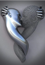 Load image into Gallery viewer, Arna&#39;s Luxury Painting Collection - Romantic Lover Heart Metal Sculpture Canvas Painting - Many Styles

