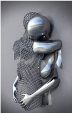 Load image into Gallery viewer, Arna&#39;s Luxury Painting Collection - Romantic Lover Heart Metal Sculpture Canvas Painting - Many Styles
