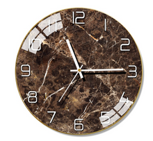 Load image into Gallery viewer, Deluxe &quot;Arna Royal Clock Collection&quot;  Marble Glass Wall Clock - Many Colours
