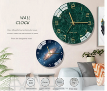 Load image into Gallery viewer, Deluxe &quot;Arna Royal Clock Collection&quot;  Marble Glass Wall Clock - Many Colours
