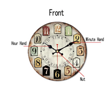 Load image into Gallery viewer, Deluxe &quot;Arna Royal Clock Collection&quot;  Handcrafted Retro Wooden Wall Clock
