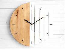 Load image into Gallery viewer, Deluxe &quot;Arna Royal Clock Collection&quot;  Handcrafted Wooden Industrial Abstract Wall Clock
