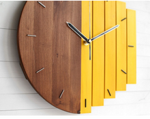 Load image into Gallery viewer, Deluxe &quot;Arna Royal Clock Collection&quot;  Handcrafted Wooden Industrial Abstract Wall Clock
