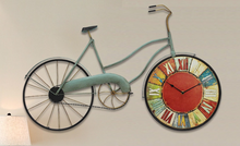 Load image into Gallery viewer, Deluxe &quot;Arna Royal Clock Collection&quot; Vintage Wall Clock Mediterranean Style Bicycle Pendant
