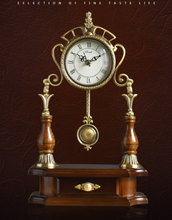 Load image into Gallery viewer, &quot;Arna Royal Victorian Collection&quot; Vintage Solid Wood Copper Clock
