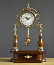 Load image into Gallery viewer, &quot;Arna Royal Victorian Collection&quot; Vintage Solid Wood Copper Clock
