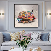 Load image into Gallery viewer, Arna&#39;s Luxury Painting Collection - Modern Burger Graffiti Canvas Painting

