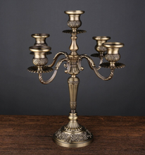 Load image into Gallery viewer, &quot;Arna Royal Victorian Collection&quot;  Vintage European Unique Candelabra Bronze High Quality 5 Arm
