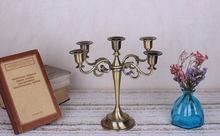 Load image into Gallery viewer, &quot;Arna Royal Victorian Collection&quot;  Vintage European Unique Candelabra Bronze Quality 3 Arm
