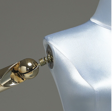 Load image into Gallery viewer, &quot;Arna Royal Gown Collection&quot; Luxury Female Matellic Satin Platform Mannequin Cosmetology Window Display Model
