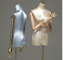 Load image into Gallery viewer, &quot;Arna Royal Gown Collection&quot; Luxury Female Matellic Satin Platform Mannequin Cosmetology Window Display Model
