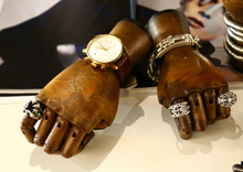 Load image into Gallery viewer, &quot;Arna Royal Gown Collection&quot; Luxury Male/Women Wooden Platform Mannequin Hand Cosmetology Window Display Model
