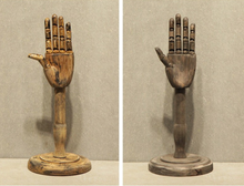 Load image into Gallery viewer, &quot;Arna Royal Gown Collection&quot; Luxury Male Wooden Platform Mannequin Hand Cosmetology Window Display Model
