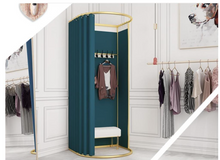 Load image into Gallery viewer, Arna Royal Gown Collection&quot; Luxury Mobile Floor Stand Fitting/Changing Room Curtain Track
