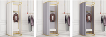 Load image into Gallery viewer, Arna Royal Gown Collection&quot; Luxury Mobile Floor Stand Fitting/Changing Room Curtain Track
