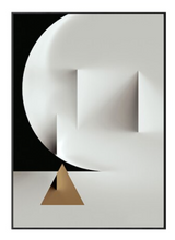 Load image into Gallery viewer, Arna&#39;s Luxury Painting Collection - Modern Nordic Black/White/Gold Abstract Geometry Print Canvas Painting
