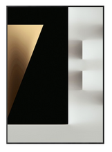 Load image into Gallery viewer, Arna&#39;s Luxury Painting Collection - Modern Nordic Black/White/Gold Abstract Geometry Print Canvas Painting
