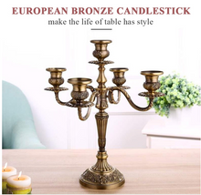 Load image into Gallery viewer, &quot;Arna Royal Victorian Collection&quot;  Vintage European Unique Candelabra Bronze High Quality 5 Arm
