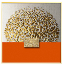 Load image into Gallery viewer, Arna&#39;s Luxury Painting Collection - Modern Nordic Abstract Gold Foil Geometry Print Canvas Painting
