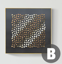 Load image into Gallery viewer, Arna&#39;s Luxury Painting Collection - Geometric Line Round Gold Leaf Canvas Painting
